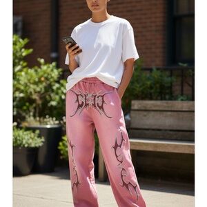 Cactus Plant Flea Market Pink Graphic Joggers